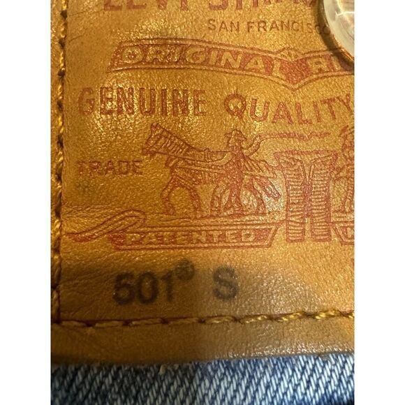 Vintage Levi’s 501 S Jeans 29X28 Big E Denim Jeans Button Fly Distressed Retro - Picture 7 of 15